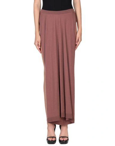 Shop Rick Owens Knee Length Skirt In Cocoa