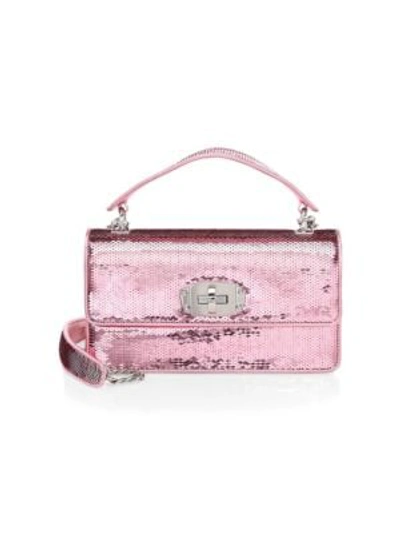 Shop Miu Miu Paillettes Sequin Clutch In Rosa