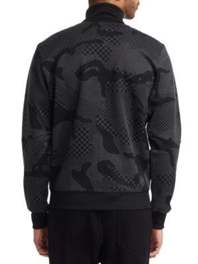 Shop G-star Raw Rodis Camo Zip Up Sweatshirt In Dark Black