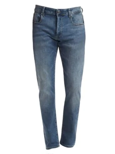 Shop G-star Raw 3301 Slim-fit Jeans In Medium Indigo
