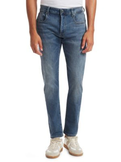 Shop G-star Raw 3301 Slim-fit Jeans In Medium Indigo