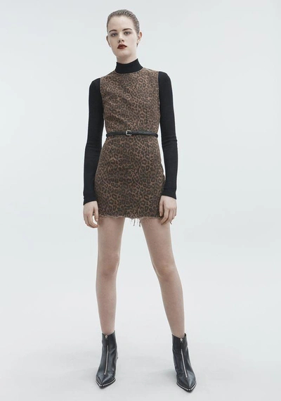 Shop Alexander Wang Leopard Print Zip Dress