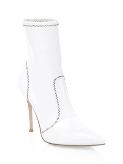 Shop Gianvito Rossi Sequin Vinyl Mid-calf Boots In White Black