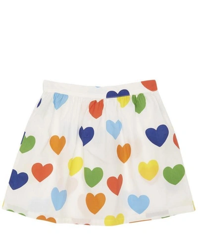 Shop Mini Rodini Rainbow Love Woven Skirt 12 Months-8 Years In White