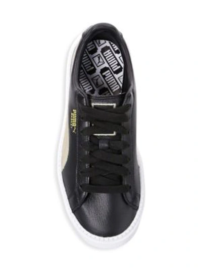 Shop Puma Platform Trace Varsity Sneakers In Black