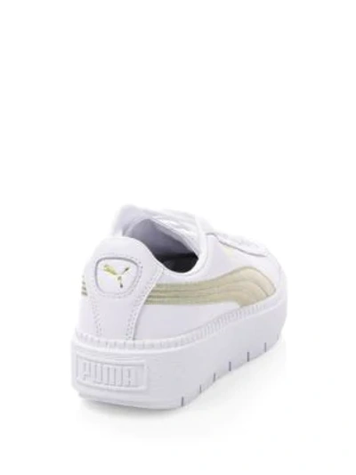 Shop Puma Platform Trace Varsity Sneakers In White
