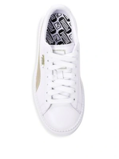 Shop Puma Platform Trace Varsity Sneakers In White