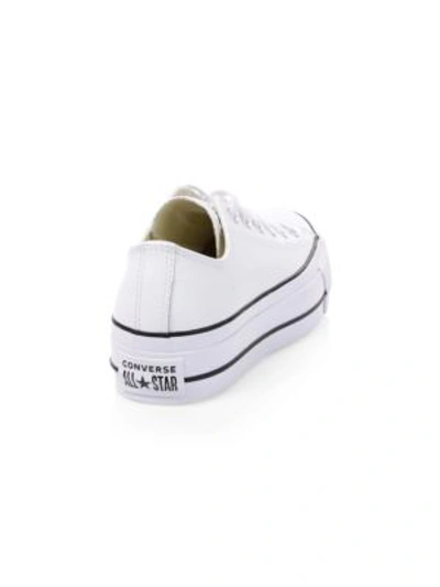 Shop Converse Chuck Taylor All Star Lift Leather Low-top Sneakers In White Black
