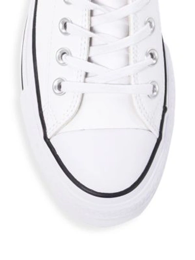 Shop Converse Chuck Taylor All Star Lift Leather Low-top Trainers In White Black