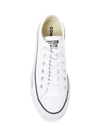 Shop Converse Chuck Taylor All Star Lift Leather Low-top Sneakers In White Black