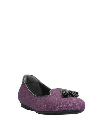 Shop Hogan Woman Loafers Purple Size 6 Soft Leather