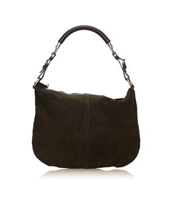 Prada : Suede Shoulder Bag In Brown X 