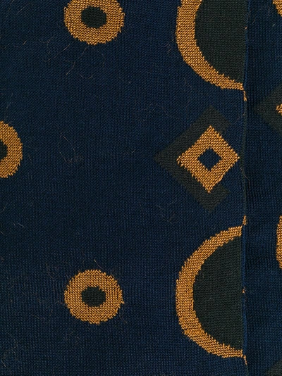 Shop Marni Geometric Long Socks - Blue