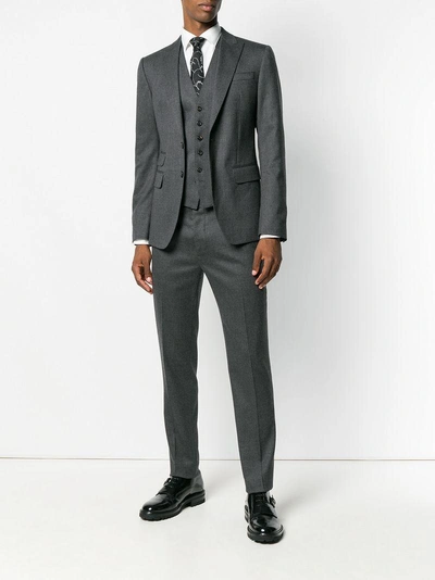 Shop Dsquared2 Slim Fit Three-piece Suit - Grey