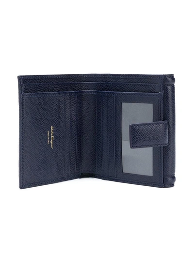 Shop Ferragamo Salvatore  Vara Bow French Wallet - Blue