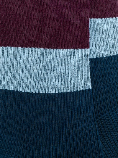 Shop Marni Colour Blocked Socks - Blue