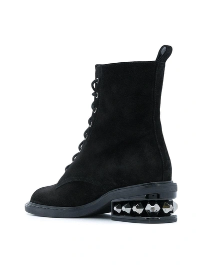Shop Nicholas Kirkwood Suzi Combat Boots - Black