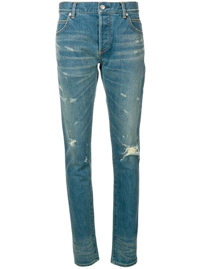 Shop Balmain Slim In Blue