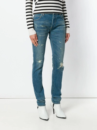 Shop Balmain Slim In Blue