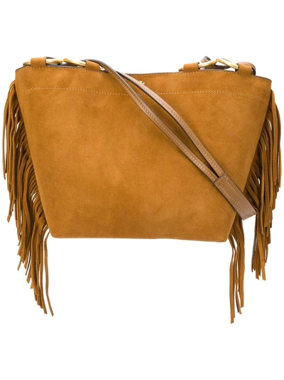 Shop Tory Burch Fringe Tote Bag - Brown