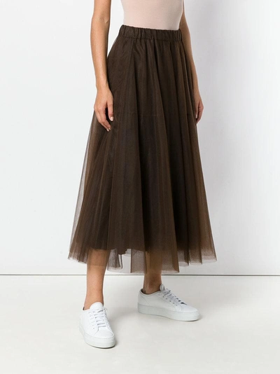 Shop P.a.r.o.s.h . Full Mid-length Skirt - Brown