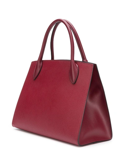 Shop Prada Monochrome Tote Bag - Red