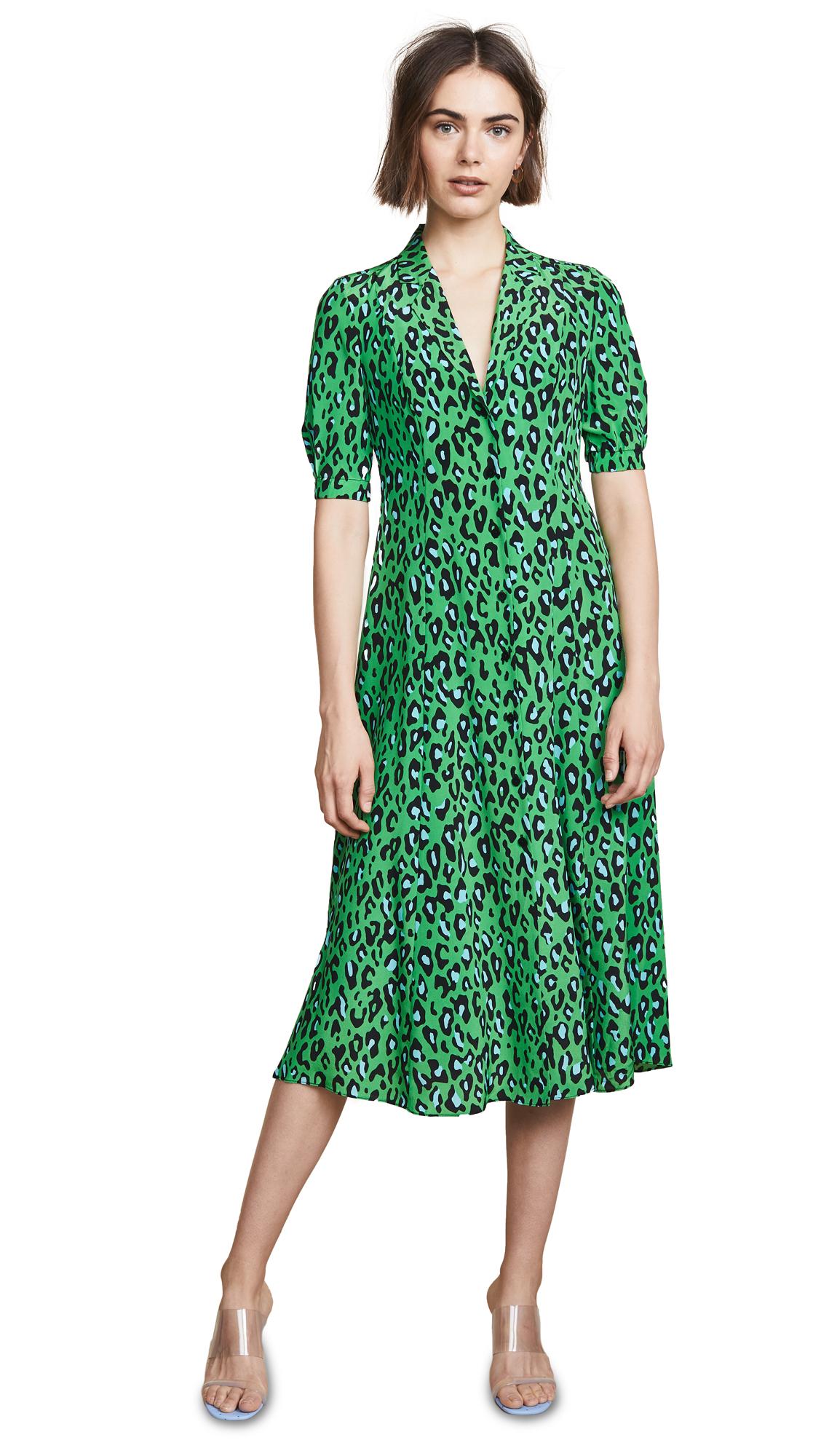 dvf long sleeve shirt dress