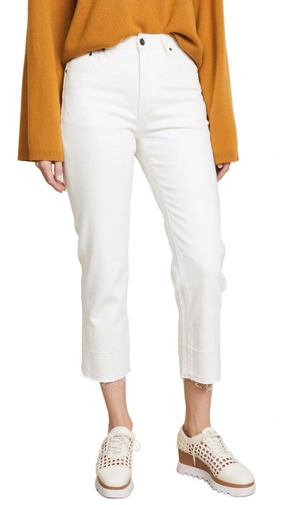 Shop Evidnt Essen Relaxed Wide Leg Pants In White