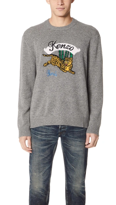 Shop Kenzo Jumping Tiger Sweater In Black