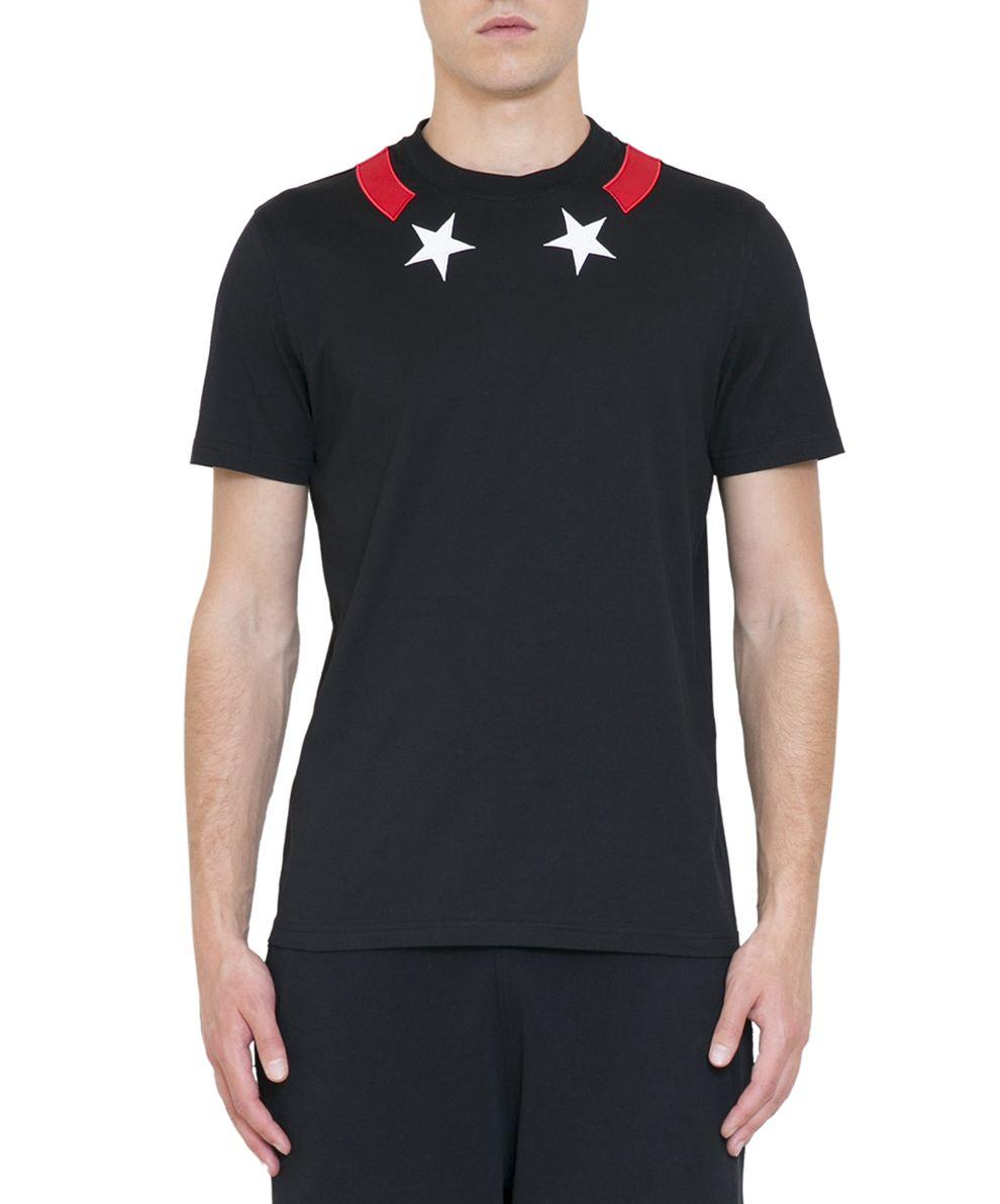 Givenchy Stars Cotton T-shirt In Nero 