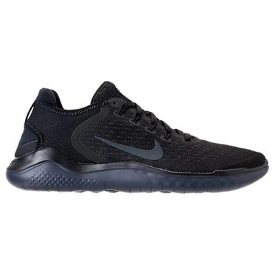 Shop Nike Men's Free Rn 2018 Running Shoes In Black Size 8.0 Spandex/knit