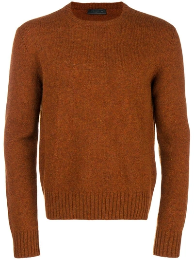 Shop Prada Shetland Sweater - Brown