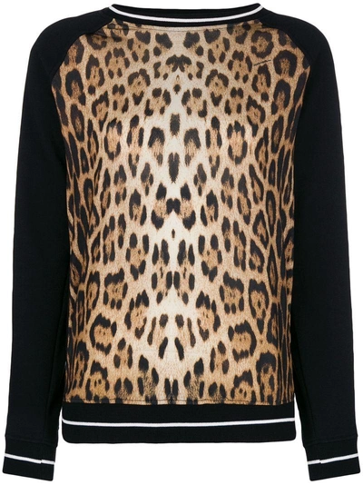 Shop Roberto Cavalli Leopard Print Sweatshirt