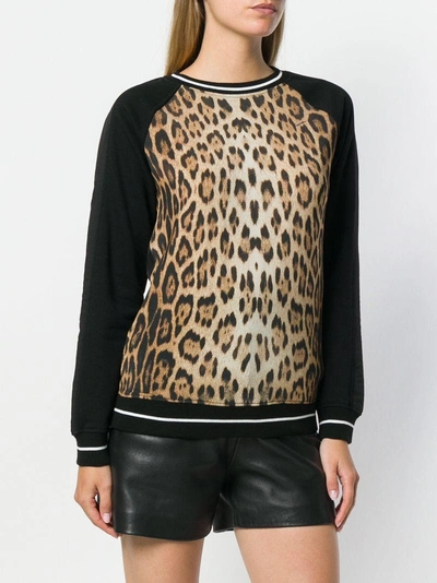 Shop Roberto Cavalli Leopard Print Sweatshirt
