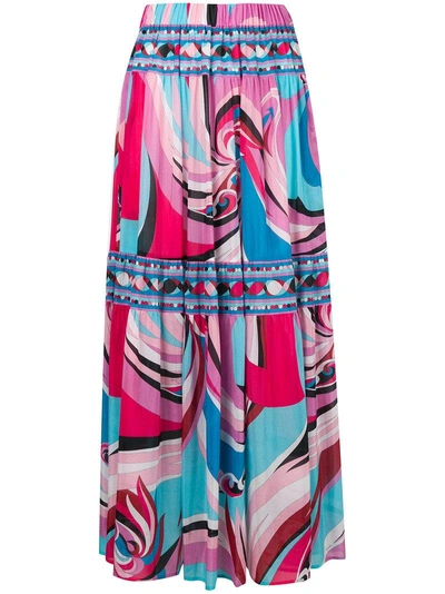 Shop Emilio Pucci Pleated Skirt - Pink