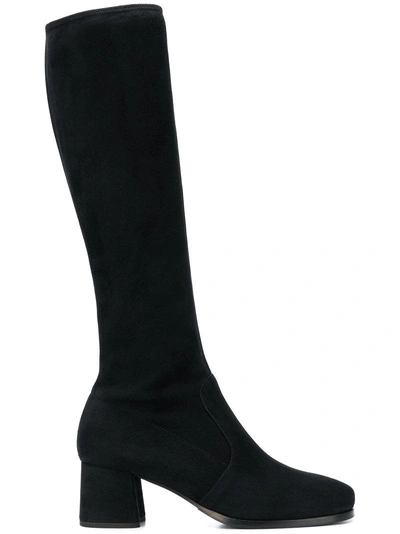 Shop Prada Mid-heel Knee Boots - Black