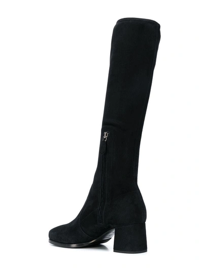 Shop Prada Mid-heel Knee Boots - Black