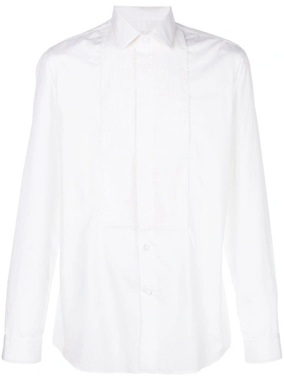 Shop Prada Plastron Shirt - White