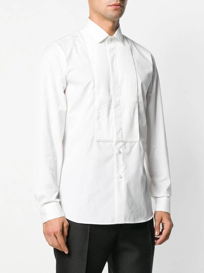 Shop Prada Plastron Shirt - White