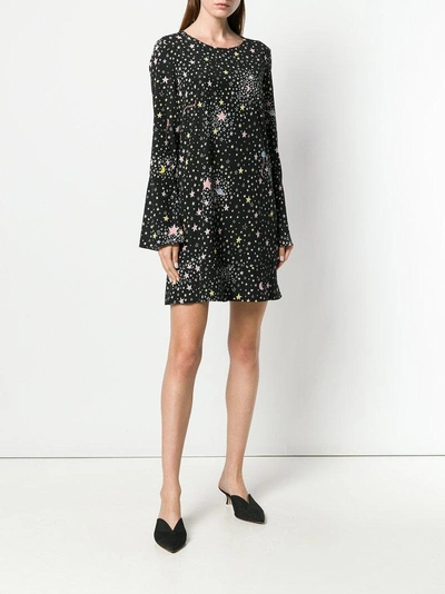 Shop Boutique Moschino Cosmic Print Dress In Black