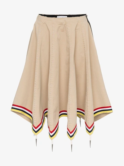 Shop Jw Anderson Flax Umbrella Skirt In Nude/neutrals