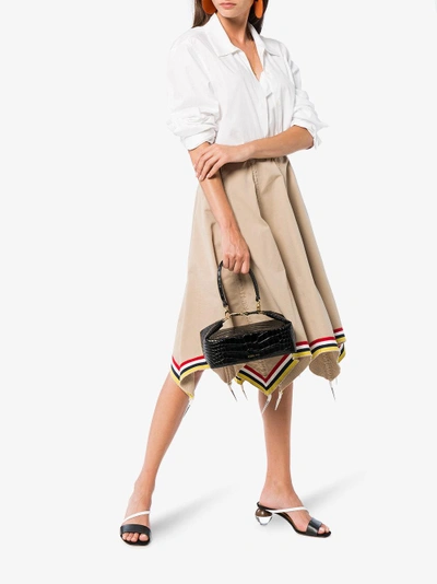 Shop Jw Anderson Flax Umbrella Skirt In Nude/neutrals