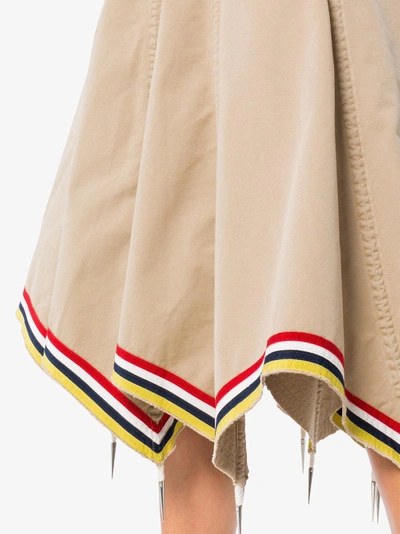 Shop Jw Anderson Flax Umbrella Skirt In Nude/neutrals