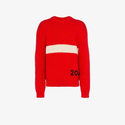 Shop Calvin Klein 205w39nyc Logo Jumper In Red