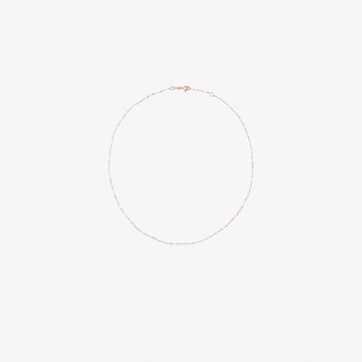 Gigi Clozeau White 18kt Rose Gold  Beaded Necklace In White