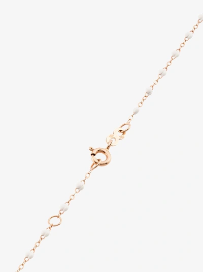 Shop Gigi Clozeau White 18kt Rose Gold Beaded Necklace