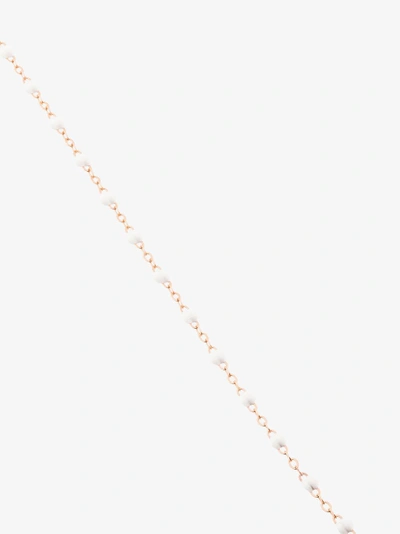 Gigi Clozeau White 18kt Rose Gold  Beaded Necklace In White