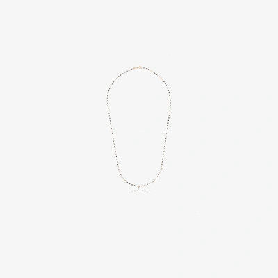 Shop Gigi Clozeau 18k Yellow Gold 55 Cm Beaded Diamond Necklace In Black