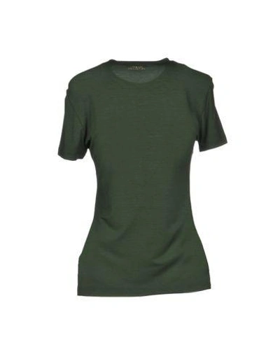 Shop Versace T-shirt In Dark Green