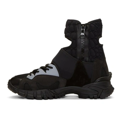 Shop Versace Black Hybrid High-top Sneakers In D41 Black